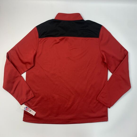Arizona Cardinals Sweatshirt Men XL Extra Large Red Quarter Zip NFL Team Apparel - Picture 7 of 12
